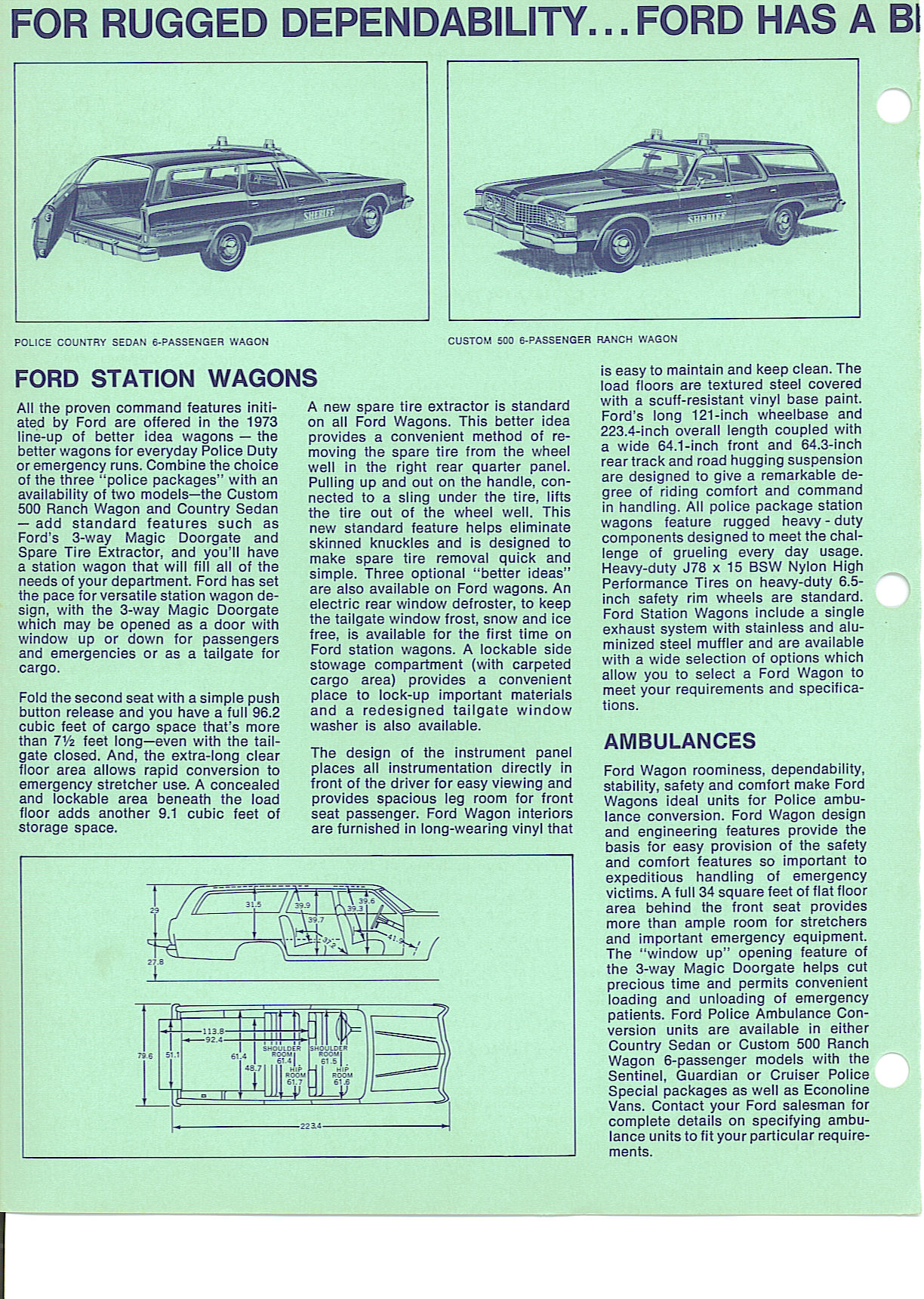 1973 Ford Police Cars Brochure Page 8